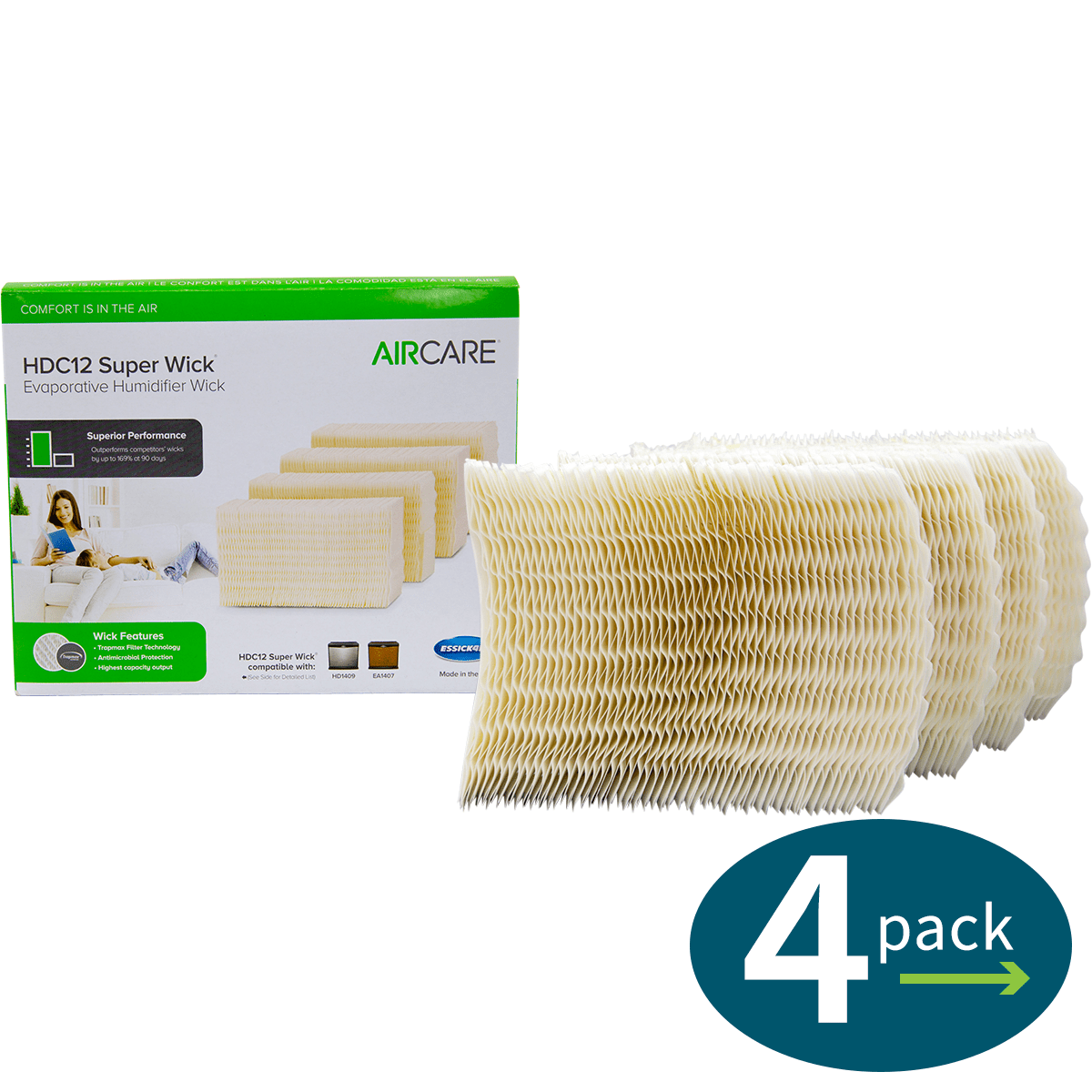 Aircare Hdc12 Replacement Humidifier Filters (4-pack)