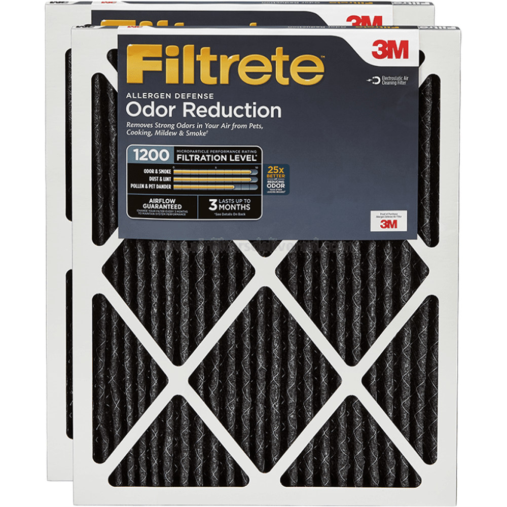 3m Filtrete 1200 Mpr Allergen Defense Odor Reduction Filters 16x25x1 2-pack
