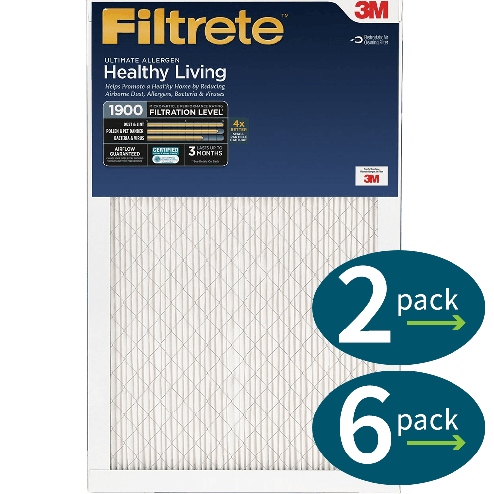 3m Filtrete Healthy Living 1900 Mpr Ultimate Allergen Reduction Air Filters
