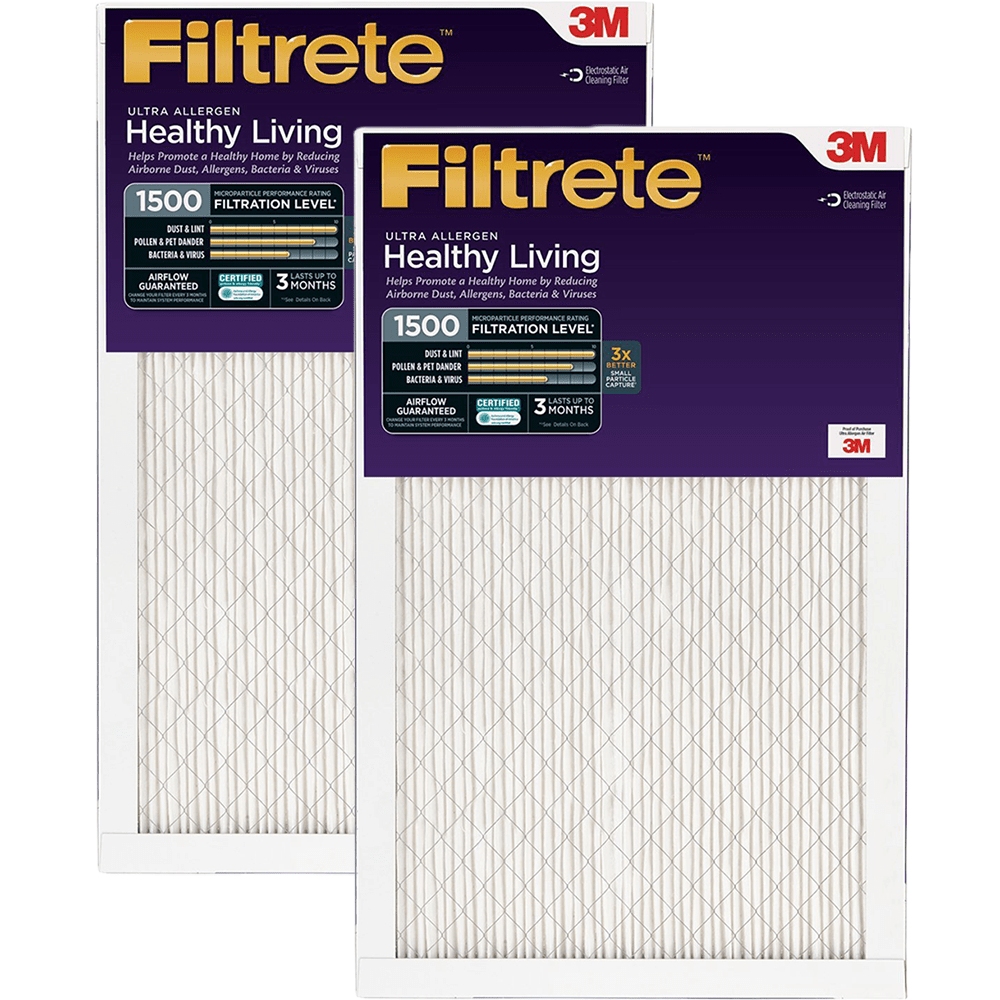 3m Filtrete Healthy Living 1500 Mpr Ultra Allergen Reduction Filters 16x25x1 2-pack