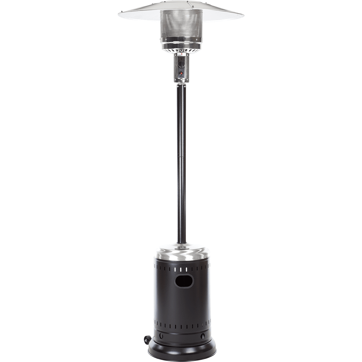 Fire Sense Commercial Patio Heater Hammer Tone Black And Stainless Steel Finish (61444)