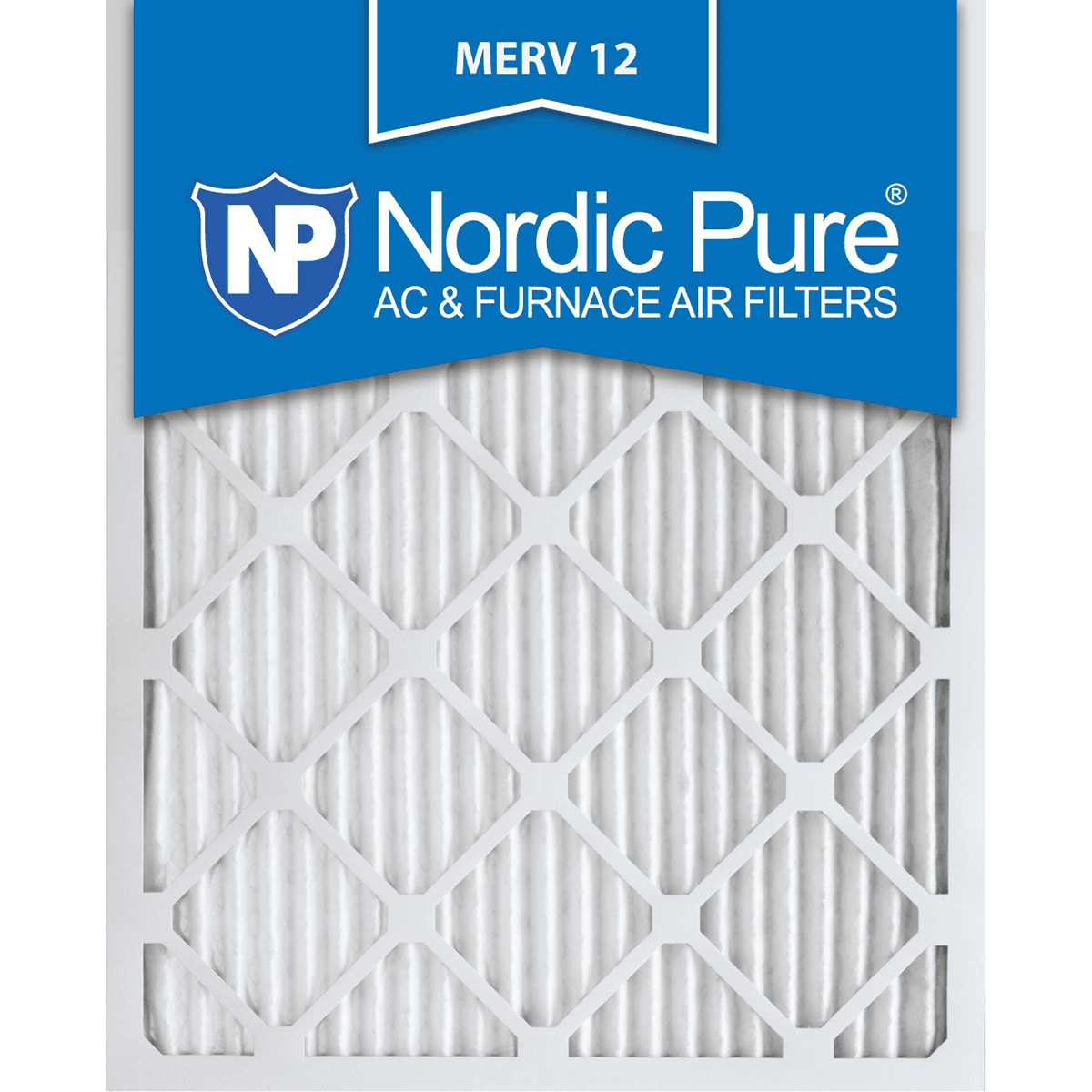 Nordic Pure Merv 12 Pleated Furnace Filter 16x20x1