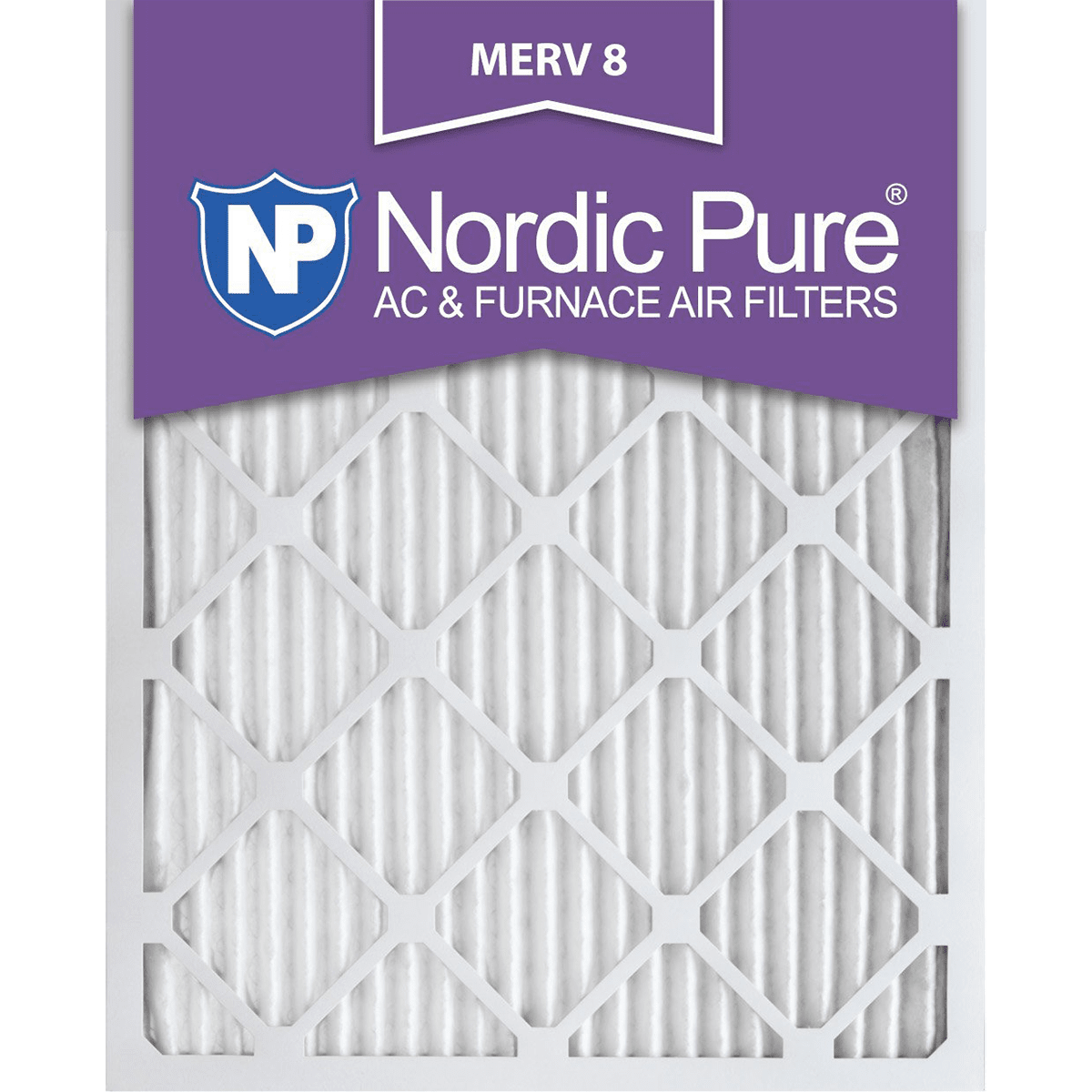 Nordic Pure Merv 8 Pleated Furnace Filter 16x20x1 (16x20x1m8-6)