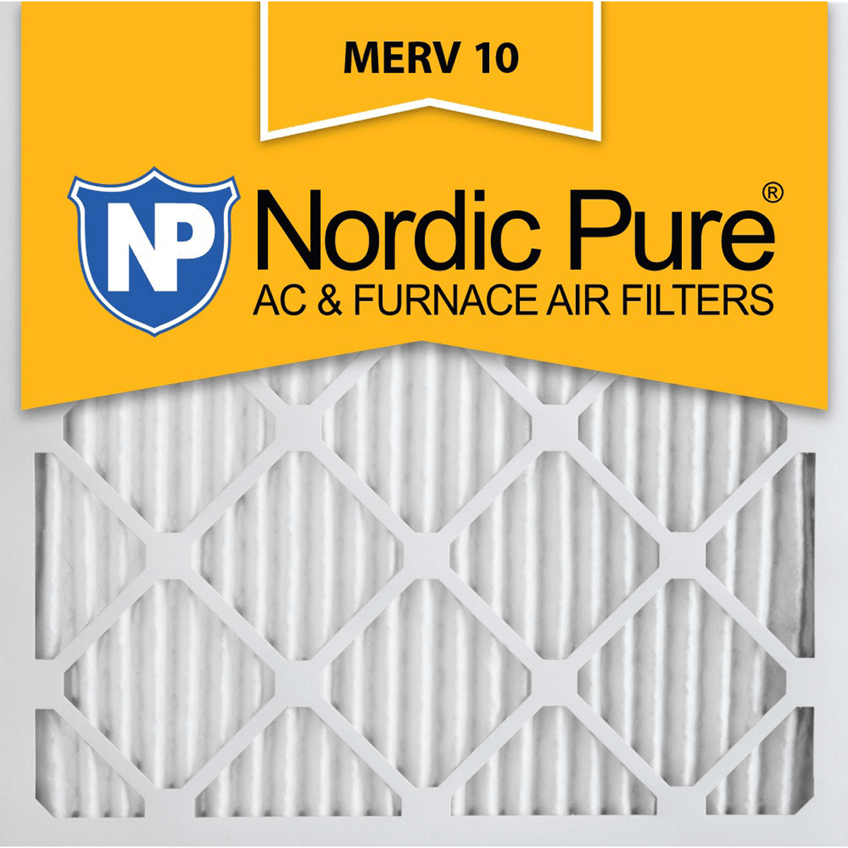 Nordic Pure Merv 10 Pleated Furnace Filter 20x20x1 (20x20x1m10-6)