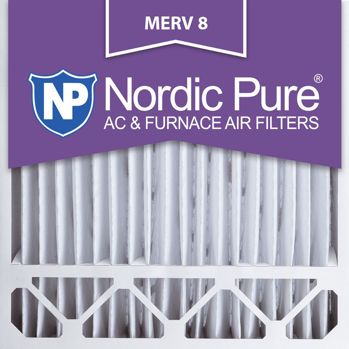 Nordic Pure Merv 8 Pleated Furnace Filter 20x20x5 (20x20x5hm8-1)