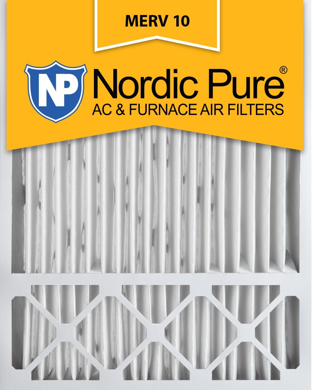 Nordic Pure Merv 10 Pleated Furnace Filter 20x25x5 (20x25x5hm10-1)