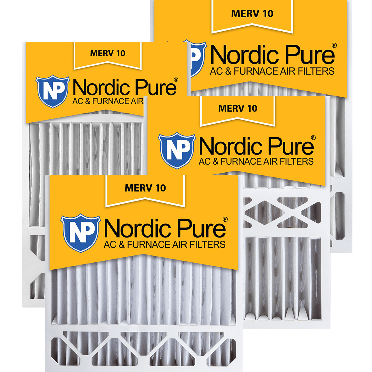 Nordic Pure Merv 10 5-in. Pleated Furnace Filters