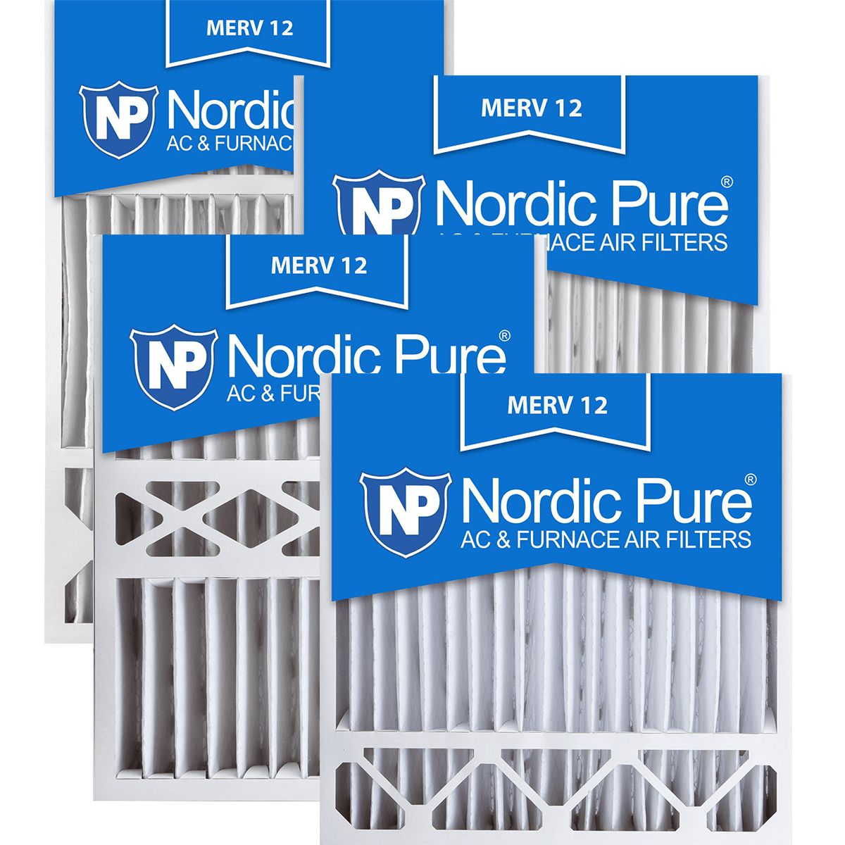 Nordic Pure Merv 12 5-in. Pleated Furnace Filters