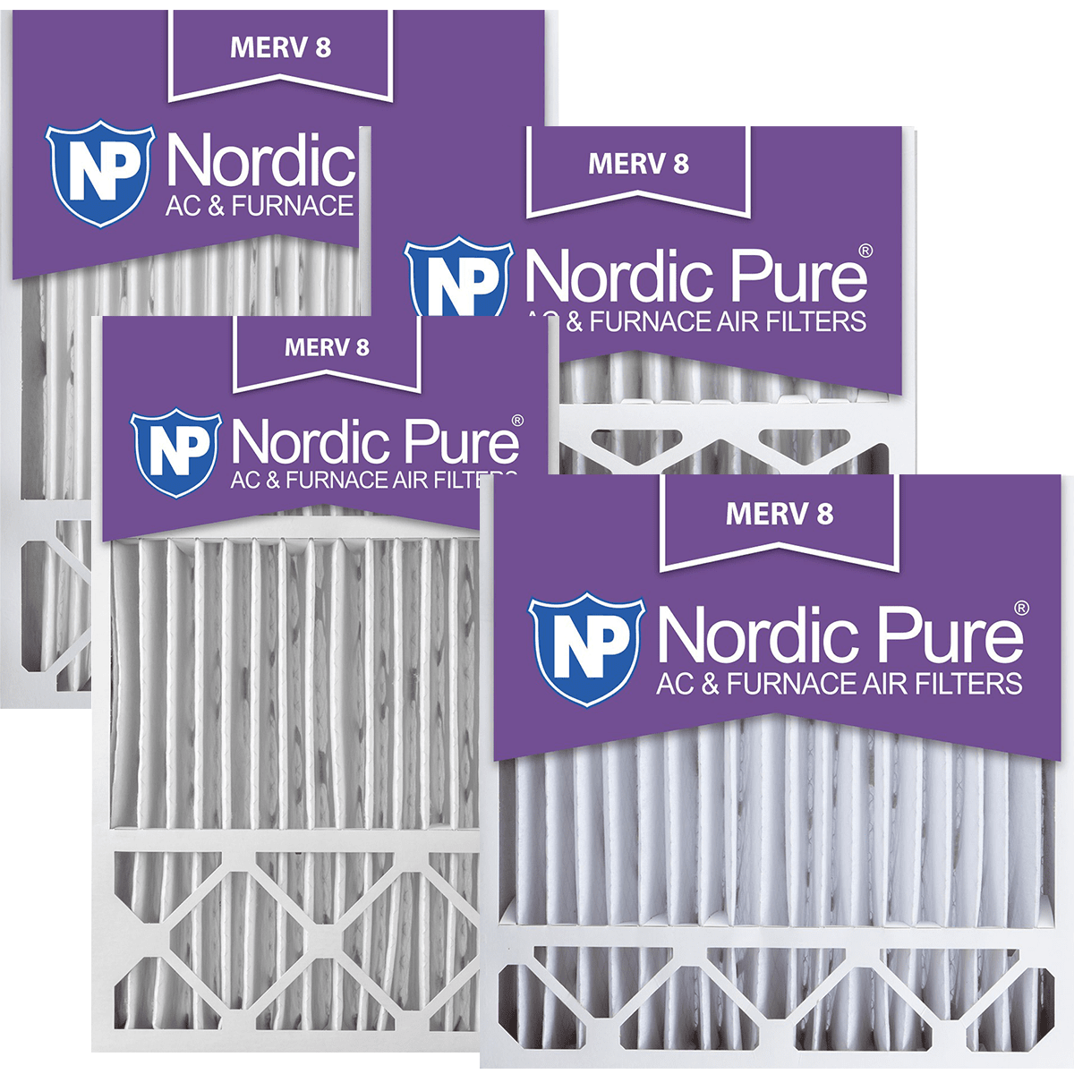 Nordic Pure Merv 8 5-in. Pleated Furnace Filters