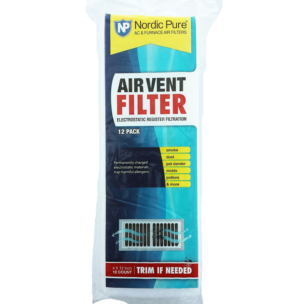 Nordic Pure Air Vent Filters - 12 Pack